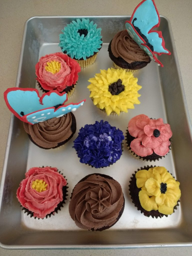 butterfly toppers til cupcakes eller kager