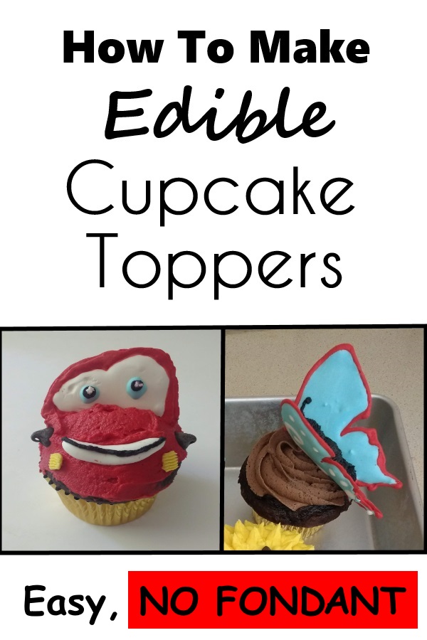 How to make edible cupcake toppers NO FONDANT