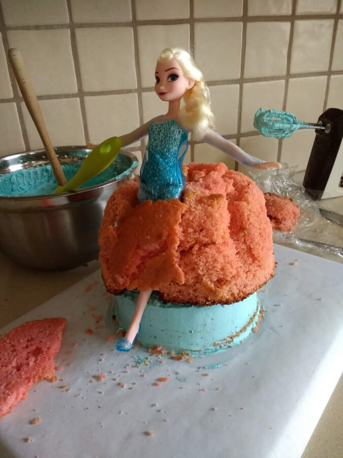 Elsa Frozen Doll Cake - The Cupcake Queens